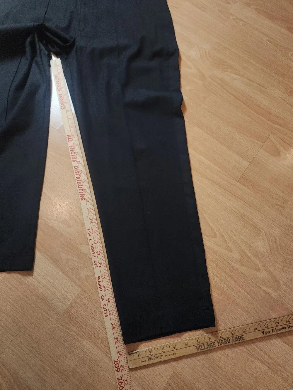 I Love Ugly Wool Blend Black Trouser Pants Seamed Detail Size XXL